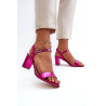 Metaliniai sandalai su stiletto kulnu Fuchsia Glindra | Sandalai moterims | jai24.lt