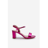 Metaliniai sandalai su stiletto kulnu Fuchsia Glindra | Sandalai moterims | jai24.lt