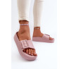 Moteriškos putplasčio platformos sandalai su sagtimi Big Star NN274A663 Pink | Šlepetės | jai24.lt