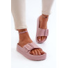 Moteriškos putplasčio platformos sandalai su sagtimi Big Star NN274A663 Pink | Šlepetės | jai24.lt