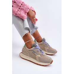 Moteriški sportbačiai su platforma su atminties putų sistema Big Star NN274681 smėlio spalvos 199404