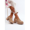Moteriški batai ant storo kulno su puošmena Camel Ranunca | Pavasariniai batai | jai24.lt