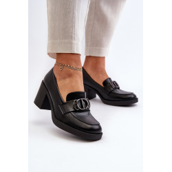 Moteriški aukštakulniai batai su dekoracija Black Nedarea 199409