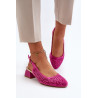 Pink Block Heel Court Batai Gemifa | Aukštakulniai | jai24.lt