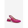 Pink Block Heel Court Batai Gemifa | Aukštakulniai | jai24.lt