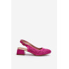 Pink Block Heel Court Batai Gemifa | Aukštakulniai | jai24.lt
