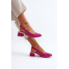 Pink Block Heel Court Batai Gemifa | Aukštakulniai | jai24.lt