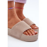 Moteriškos platformos zomšiniai sandalai Big Star NN274A671 smėlio spalvos | Šlepetės | jai24.lt