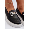 Juodi moteriški odiniai platforminiai mokasinai S.Barski LR720 | Mokasinai moterims | jai24.lt