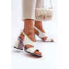 Moteriški sandalai su baltu stileto kulnu D&A MR38-153 | Sandalai moterims | jai24.lt