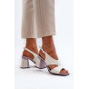 Moteriški sandalai su baltu stileto kulnu D&A MR38-153 | Sandalai moterims | jai24.lt