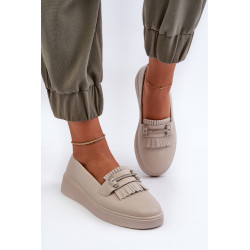 Lengvi moteriški odiniai mokasinai ant platformos White S.Barski LR590 199432