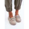 Lengvi moteriški odiniai mokasinai ant platformos White S.Barski LR590 | Mokasinai moterims | jai24.lt
