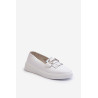Lengvi moteriški odiniai mokasinai ant platformos White S.Barski LR590 | Mokasinai moterims | jai24.lt