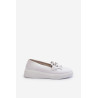 Lengvi moteriški odiniai mokasinai ant platformos White S.Barski LR590 | Mokasinai moterims | jai24.lt