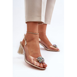 Permatomi sandalai su sidabro puošmena D&A MR38-454 199433