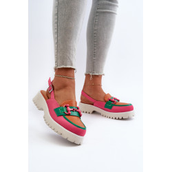 Moteriškos plokščiakulnės sandalai su oranžine apdaila D&A MR38-656 199436