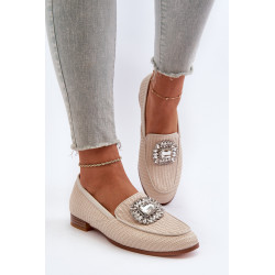 Moteriški batai su plokščiakulniais su sagtimi smėlio spalvos D&A MR38-676 199438