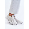 Moteriški odiniai sportbačiai su platforma, balti Ligustra | Kedai | jai24.lt
