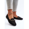 Blizgūs moteriški batai su grandinėle Black Aredilla | Mokasinai moterims | jai24.lt