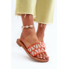 Moteriški sandalai su plokščiu kulnu Oranžinė Traivea | Šlepetės | jai24.lt