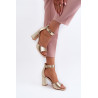 Elegantiški moteriški sandalai su Block Heel Beige Rosazara | Sandalai moterims | jai24.lt