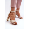 Elegantiški moteriški sandalai su Block Heel Beige Rosazara | Sandalai moterims | jai24.lt