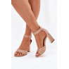 Elegantiški moteriški sandalai su Block Heel Beige Rosazara | Sandalai moterims | jai24.lt