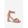 Elegantiški moteriški sandalai su Block Heel Beige Rosazara | Sandalai moterims | jai24.lt