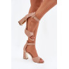 Elegantiški moteriški sandalai su Block Heel Beige Rosazara | Sandalai moterims | jai24.lt