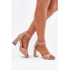 Elegantiški moteriški sandalai su Block Heel Beige Rosazara | Sandalai moterims | jai24.lt