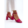 Moteriški Batai Su Kulnais Iš Eko Suede Fuksija Vinceza 17328 | Sandalai moterims | jai24.lt