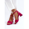 Moteriški Batai Su Kulnais Iš Eko Suede Fuksija Vinceza 17328 | Sandalai moterims | jai24.lt