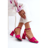 Moteriški Batai Su Kulnais Iš Eko Suede Fuksija Vinceza 17328 | Sandalai moterims | jai24.lt
