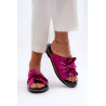 Moteriškos plokščios basutės su išpjovomis Fuchsia Fiviama | Šlepetės | jai24.lt