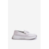 Šviesiai pilki moteriški platforminiai odiniai mokasinai S.Barski LR490 | Mokasinai moterims | jai24.lt