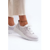 Moteriški ažūriniai sportbačiai su pleištu Natūralios odos šviesiai pilki S.Barski LR482 | Kedai | jai24.lt
