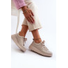 Moteriški ažūriniai sportbačiai su pleištu Natūralios odos šviesiai pilki S.Barski LR482 | Kedai | jai24.lt