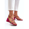 Zomšiniai basutės su žemu kulnu Maciejka 06653-15 Fuchsia | Sandalai moterims | jai24.lt