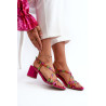 Zomšiniai basutės su žemu kulnu Maciejka 06653-15 Fuchsia | Sandalai moterims | jai24.lt