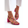 Zomšiniai basutės su žemu kulnu Maciejka 06653-15 Fuchsia | Sandalai moterims | jai24.lt