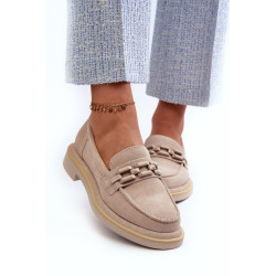 Zomšiniai moteriški mokasinai S.Barski HX52-222 Smėlio spalvos 199562