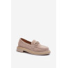 Zomšiniai moteriški mokasinai S.Barski HX52-222 Smėlio spalvos | Mokasinai moterims | jai24.lt