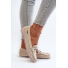 Moteriški smėlio spalvos dirbtinės odos bateliai Celoria | Mokasinai moterims | jai24.lt