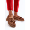Zazoo 3469 zomšiniai moteriški mokasinai su krašteliais, rudi | Mokasinai moterims | jai24.lt