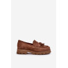 Zazoo 3469 zomšiniai moteriški mokasinai su krašteliais, rudi | Mokasinai moterims | jai24.lt