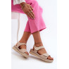 Moteriški smėlio spalvos Velcro sandalai Risanni | Sandalai moterims | jai24.lt