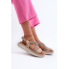 Lengvi moteriški patogūs Velcro sandalai smėlio spalvos Ceclea | Sandalai moterims | jai24.lt