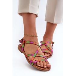 Plokšti moteriški odiniai sandalai Maciejka 06635-39 Daugiaspalviai 199606