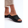 Kvapnios moteriškos basutės su pleištais ZAXY LL285083 juodos | Šlepetės | jai24.lt